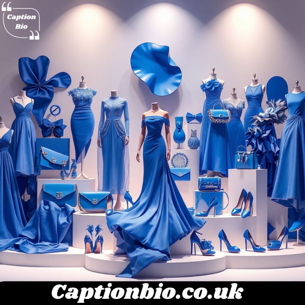 Empowering Captions to Rock Your Blue Looks