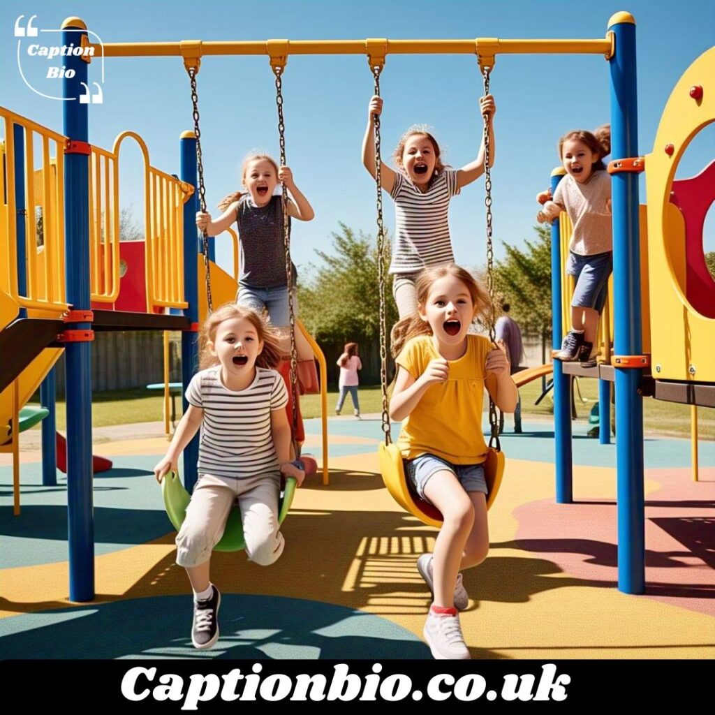 Simple Yet Sweet Caption for Kids Playing