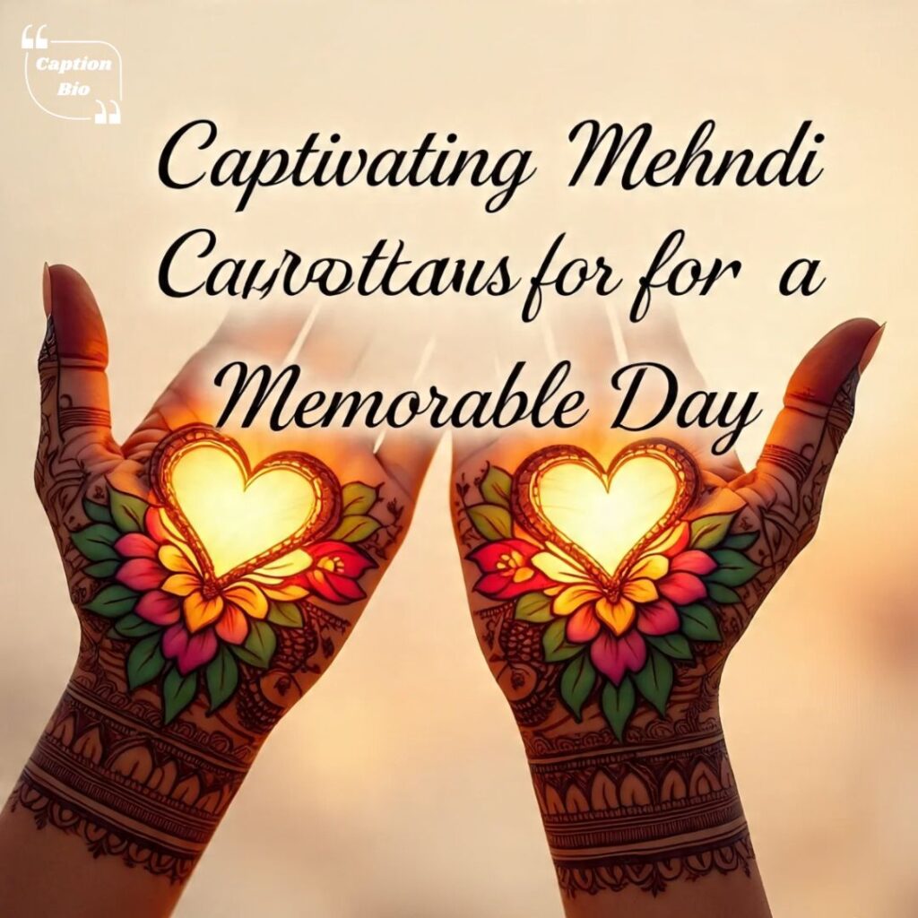 Captivating Mehndi Captions for a Memorable Day 🌿💫