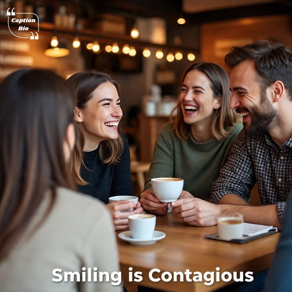 Smiling is Contagious Instagram Captions