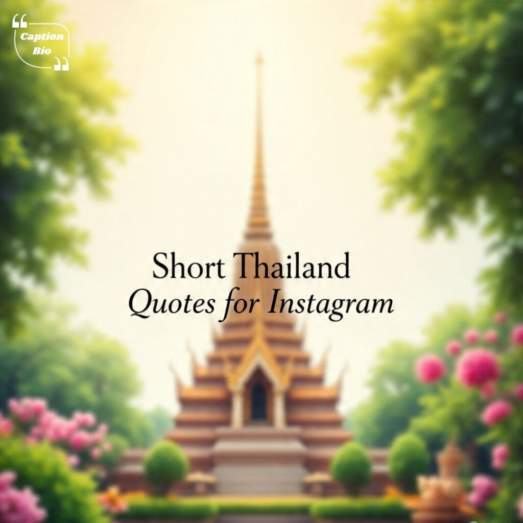 💬 Short Thailand Quotes for Instagram