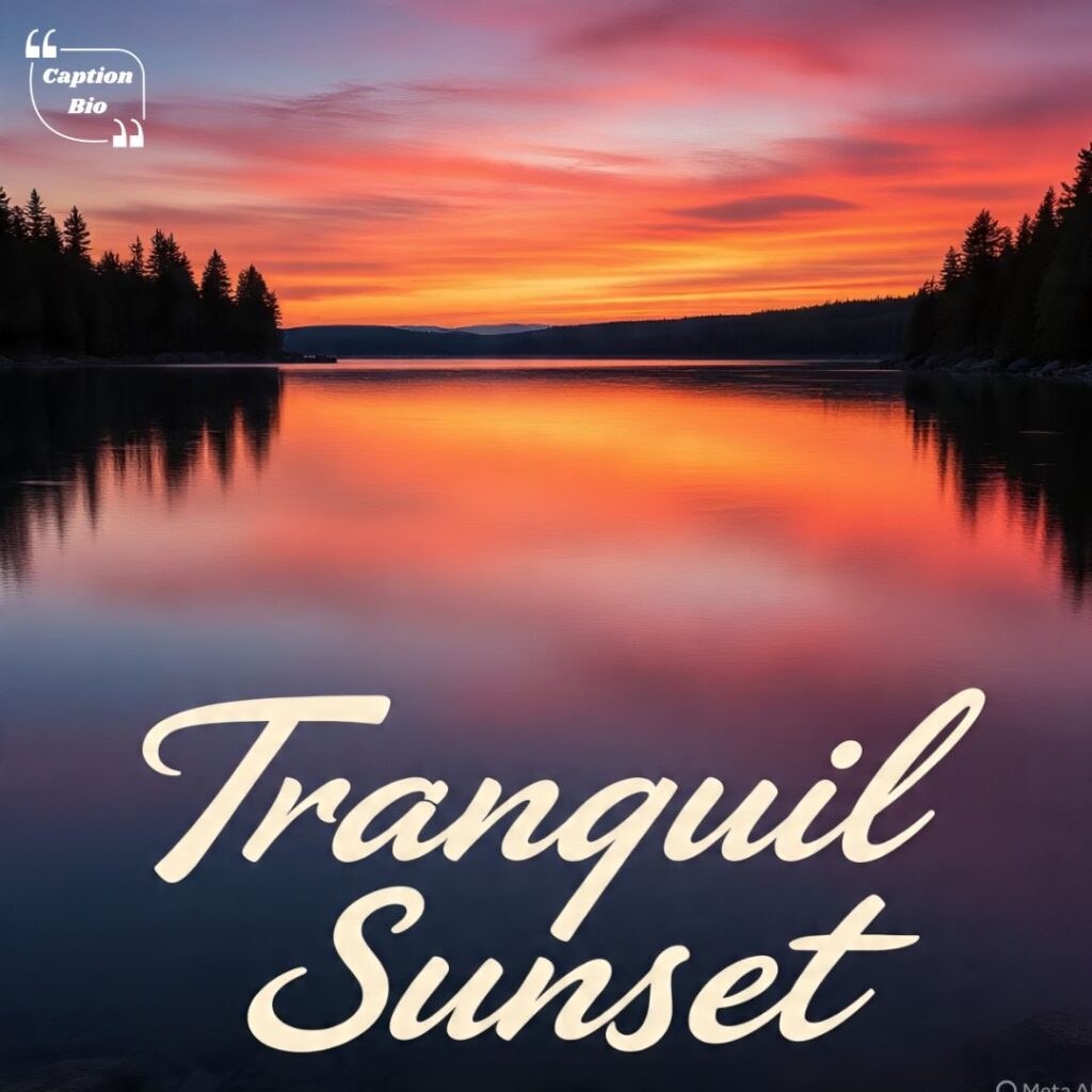 Tranquil Sunset Instagram Caption